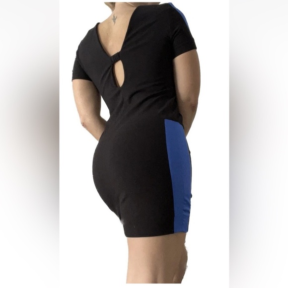 Sandro Black and Blue Bodycon Dress size 2 - Picture 6 of 10
